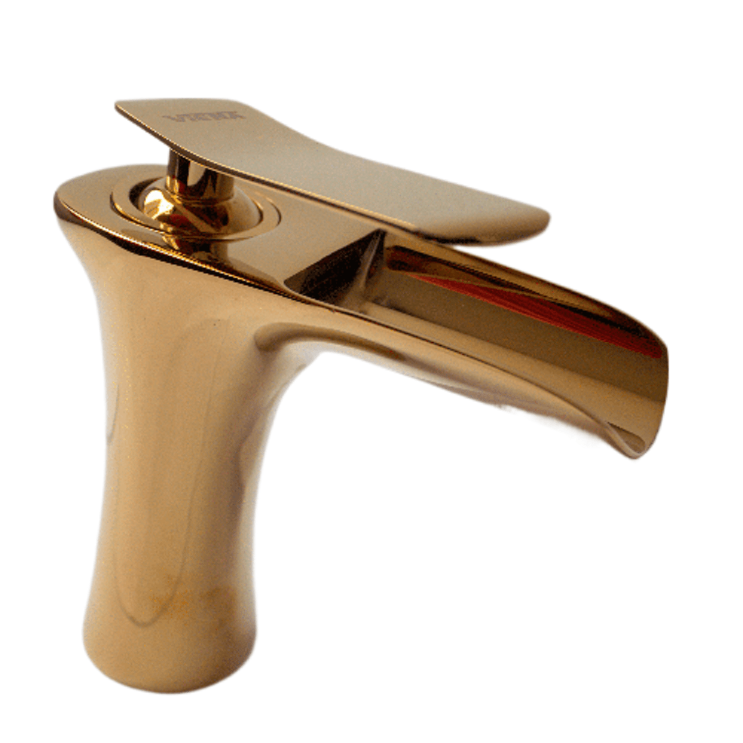 Monocomando 15 cm Redondo Oro Caída Catarata