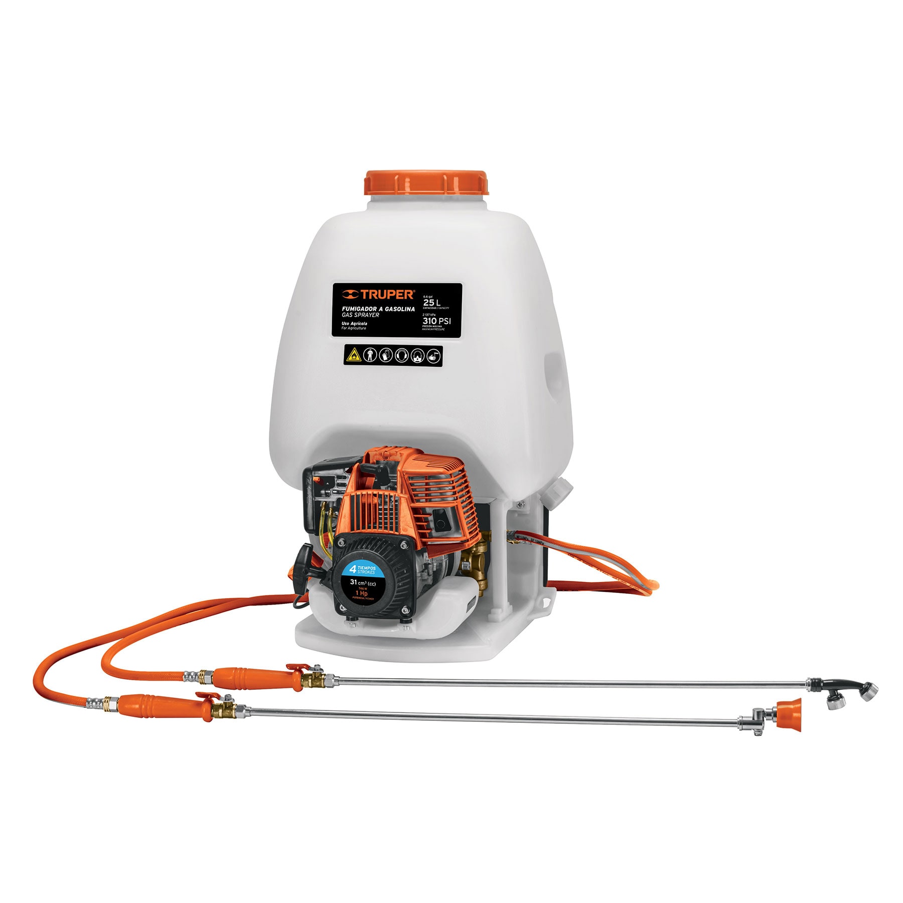 Mochila Fumigadora 25 Litros con motor a gasolina Truper 101569