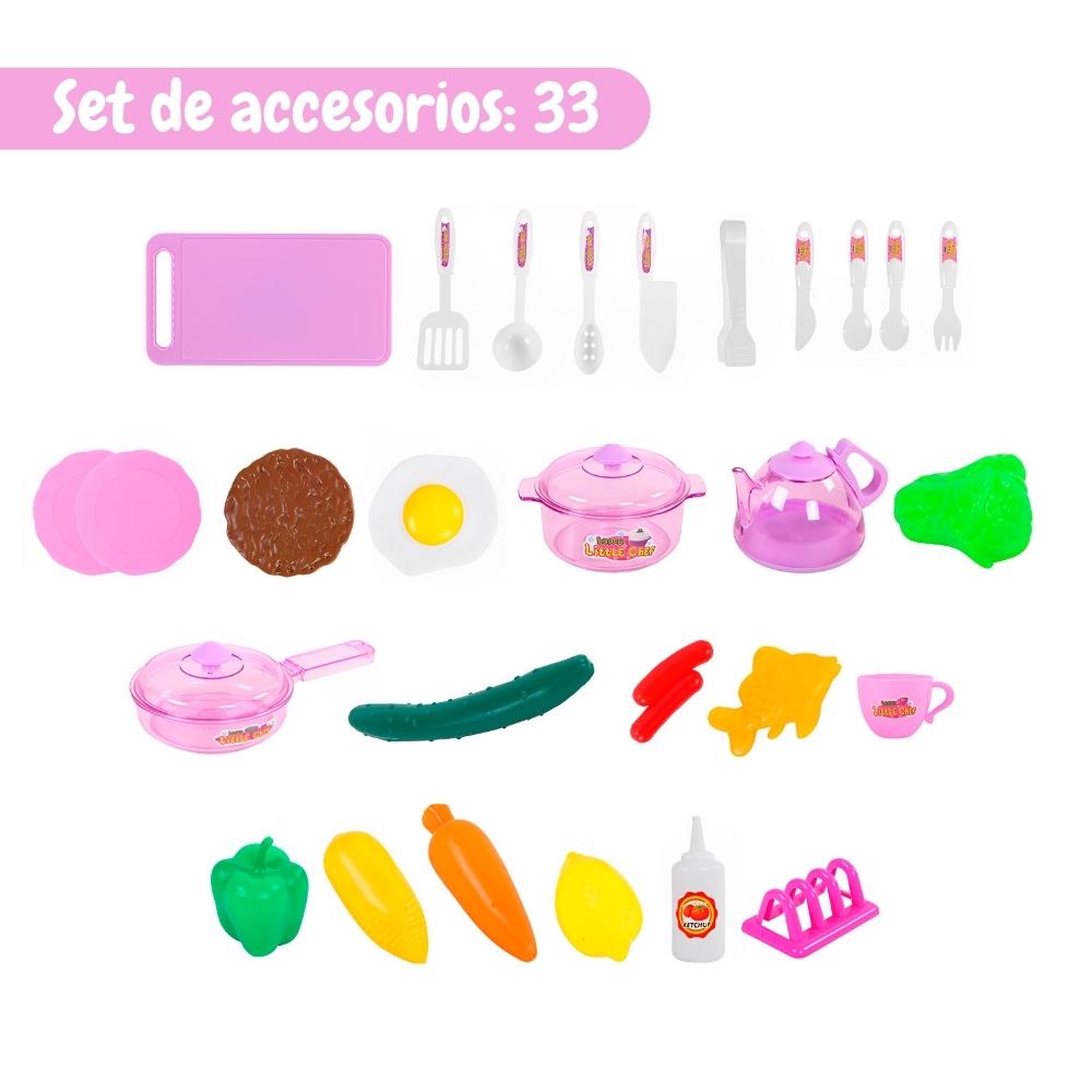 Juego De Cocina De 17 Piezas En Acero Inoxidable – Ollas, Sartenes Y Accesorios Para Niños, Juguete De Rol De Chef