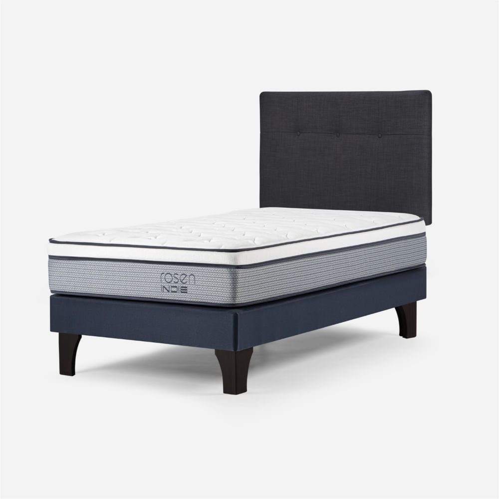 Cama Indie 1.5 Plazas New Bennet Grafito