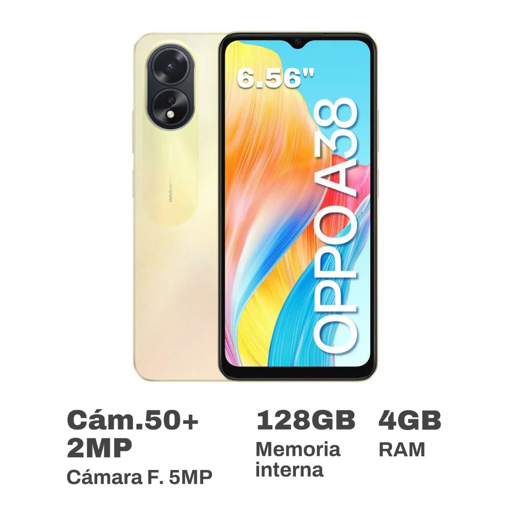 Celular Oppo A38 6.56"" 4GB RAM 128GB Dorado