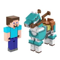 Figura Minecraft Core Craf Steve Y Armored Horse