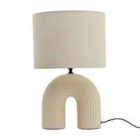 Lámpara de Mesa Cerámica Vaska Beige Inspire
