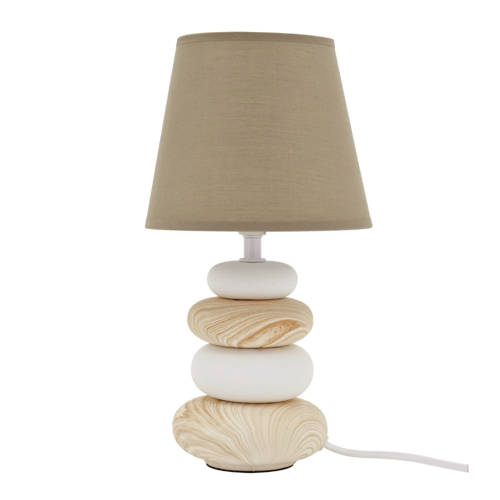 Lámpara de Mesa Cerámica Navala Beige Inspire E14