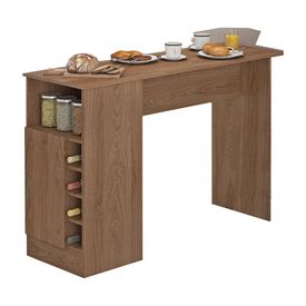 Mesa Barra Desayunador R&R MUEBLES Moderna Onix con Estante - Promart