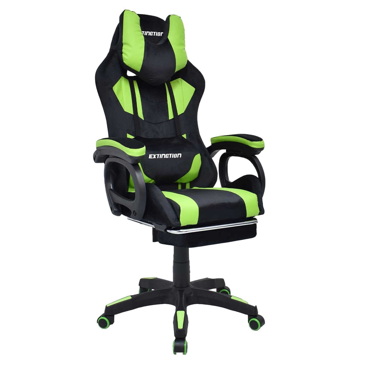 Silla Gamer Extingtion Sapp Gamuza-Cuerina Color Verde