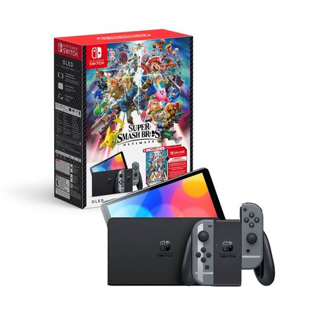 Consola Nintendo Switch Oled Edición Super Smash Bros Bundle + 3 Meses  Membresía Online - Promart