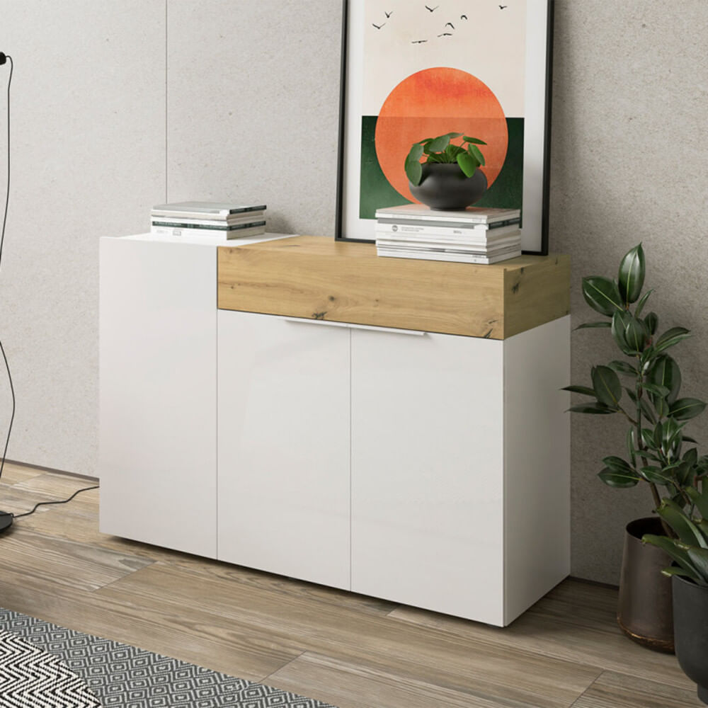 Aparador Contemporáneo Miluska 3 puertas 1 cajón TU MESITA