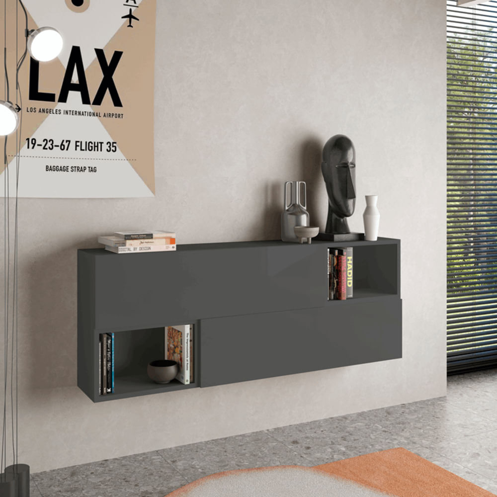 Aparador Flotante moderno Ventura 2 puertas TU MESITA Negro