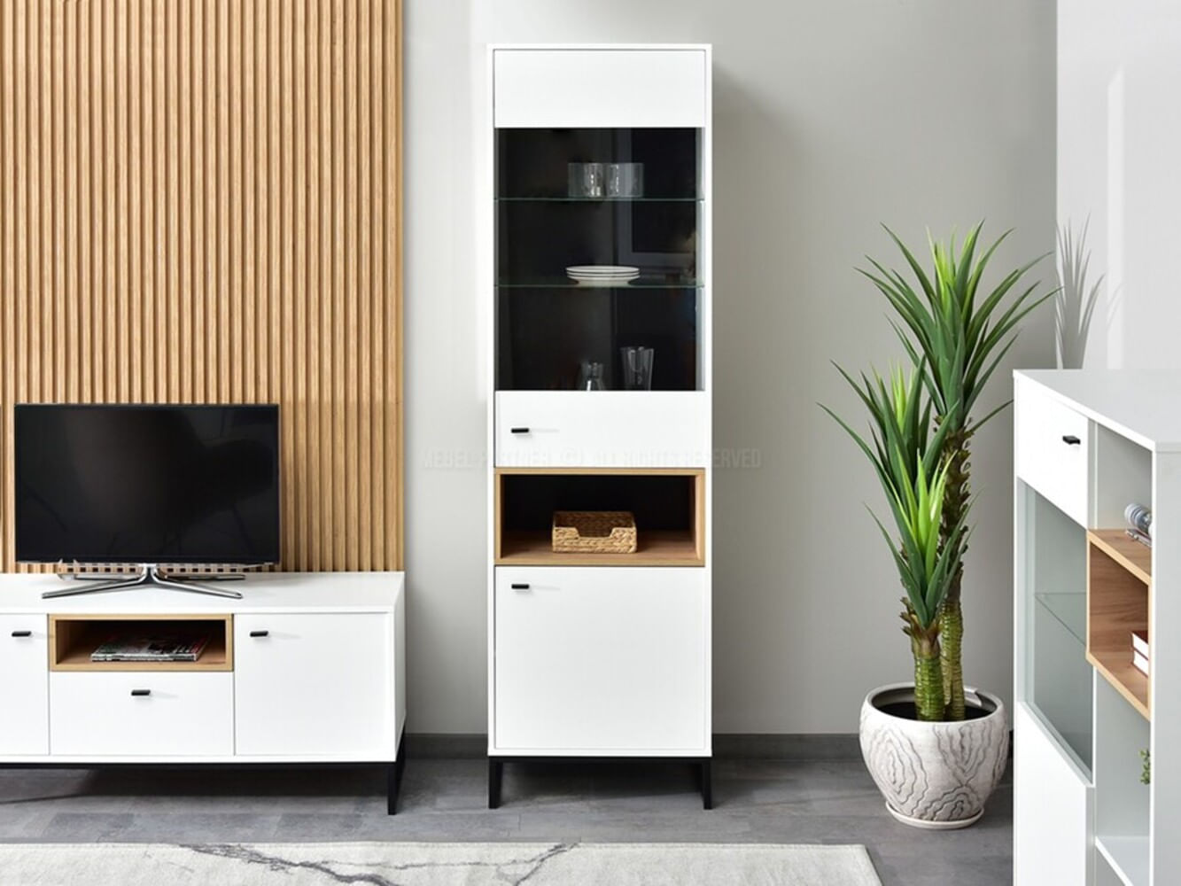 Vitrina Alta Sybila color Blanco 2 puertas TU MESITA