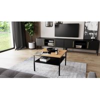 Mesa de Centro Industrial Kenia Color Duna/Negro TU MESITA
