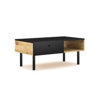 Mesa de Centro Ficus color Negro/Duna 1 cajón TU MESITA