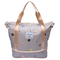 Bolso de Viaje Cartera Expandible Impermeable Lila Puntos 30B