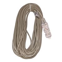 Extension electrica vulcanizado 20 metros 3 tomas gris Home Light 166084