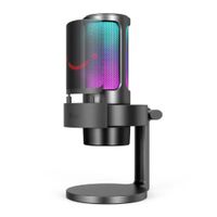 Micrófono Fifine Ampligame A8 RGB USB Cardioide Black