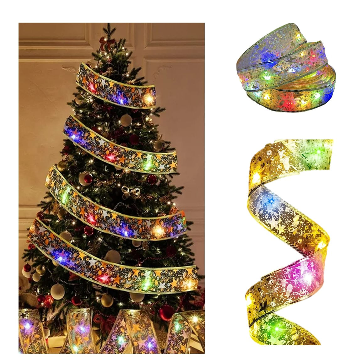 Cinta Led Luces de Navidad Hadas Decoración 5mts Multicolor