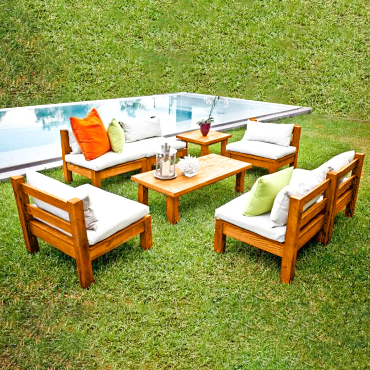 Set de terraza Calao 6 personas con mesa Movenda