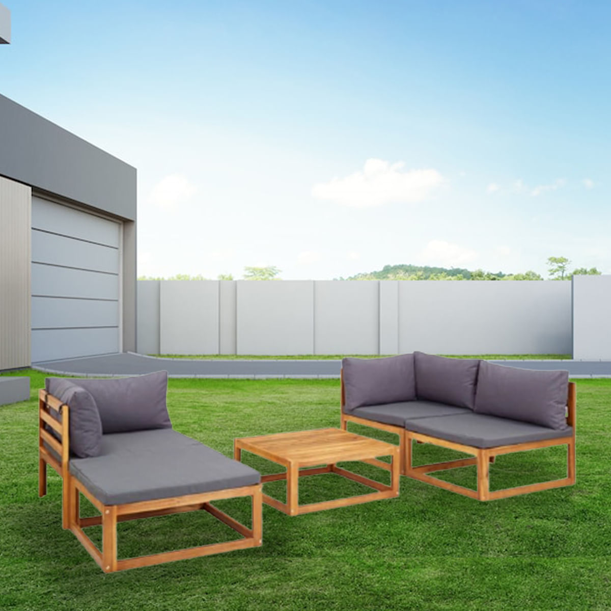 Set de terraza Llanero 4 personas con mesa Movenda