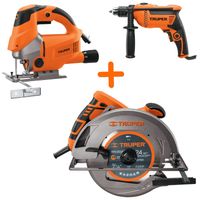 Combo Taladro Percutor 600w, Sierra Circular 1500w y Sierra Caladora 750w 110051546915346