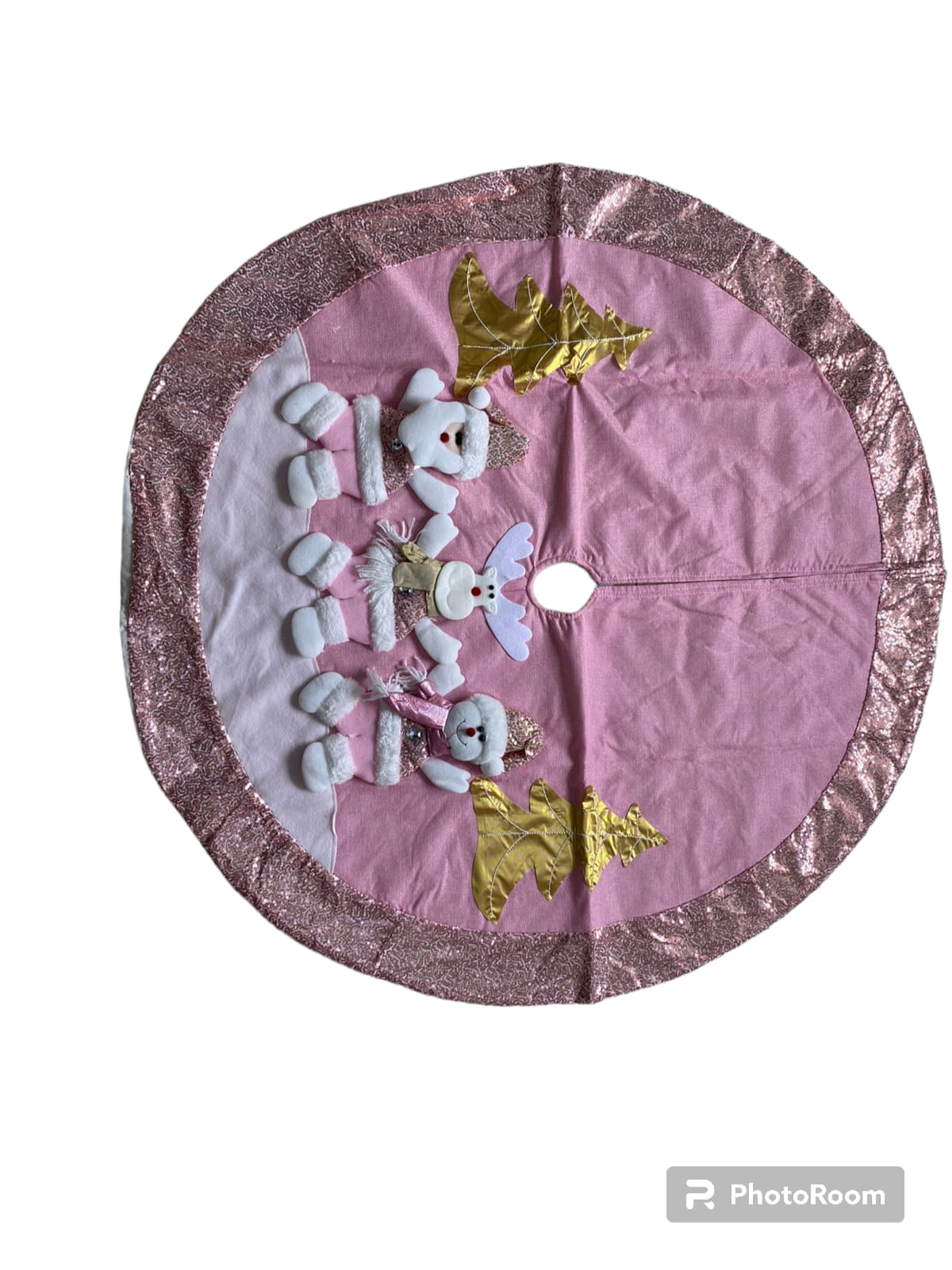 Piso de Árbol Navideño Rosado 118 Cm
