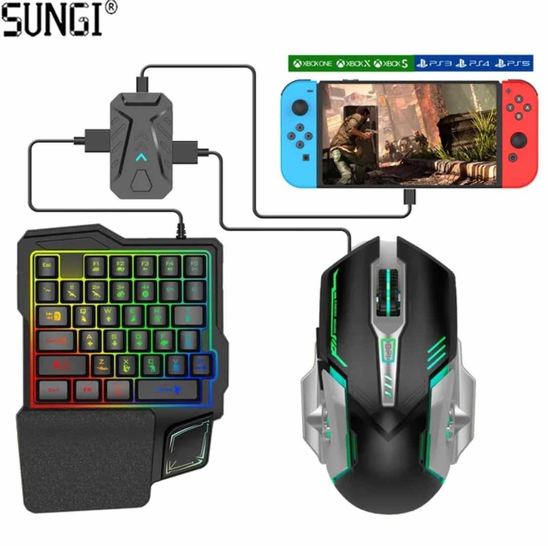 Kit Gamer 4 en 1 Celular Teclado Mouse para Android & iOs