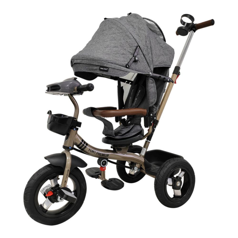 Triciclo Baby Kit'S Fort Premiun Gold Gris