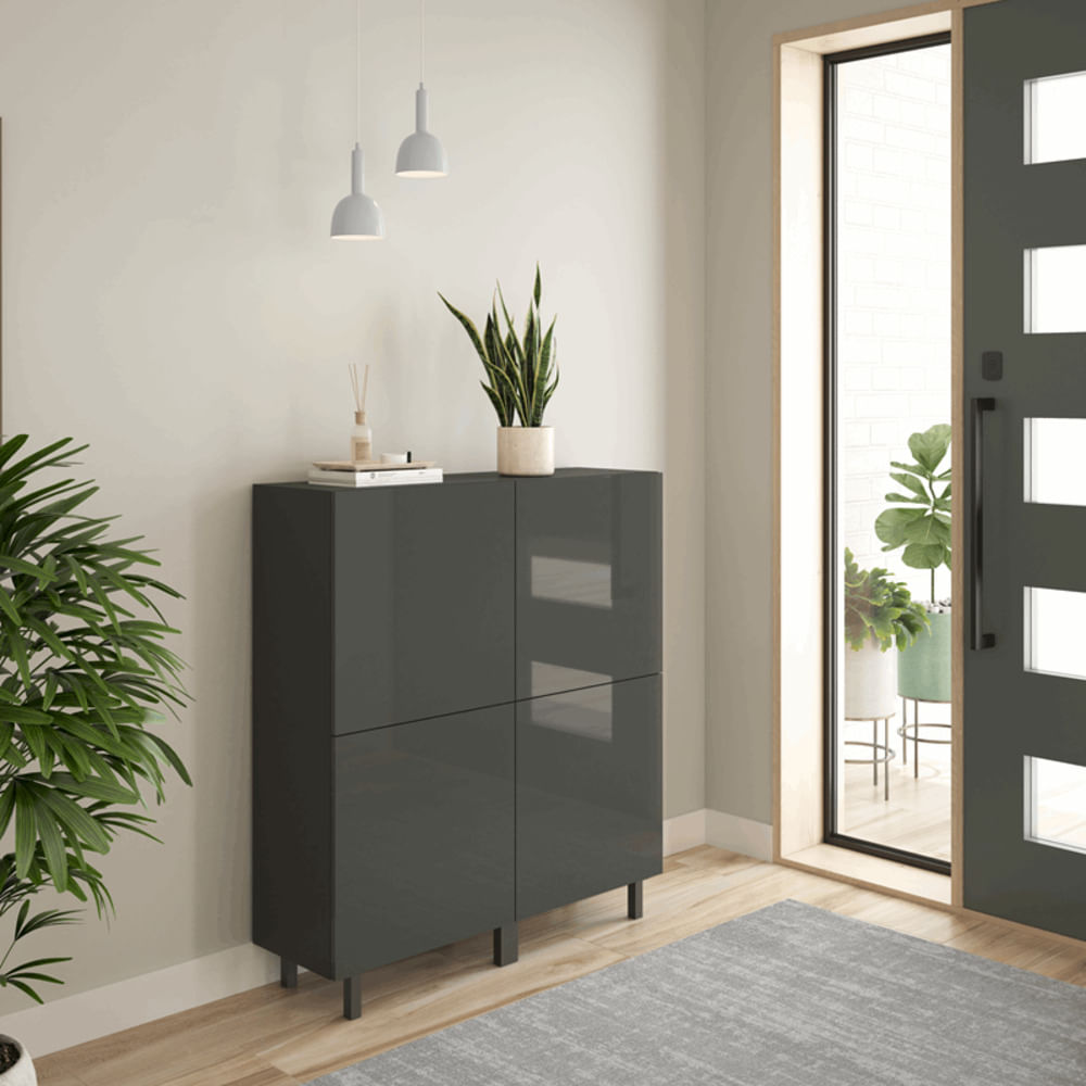 Recibidor Cuadrado Alina color Negro TU MESITA