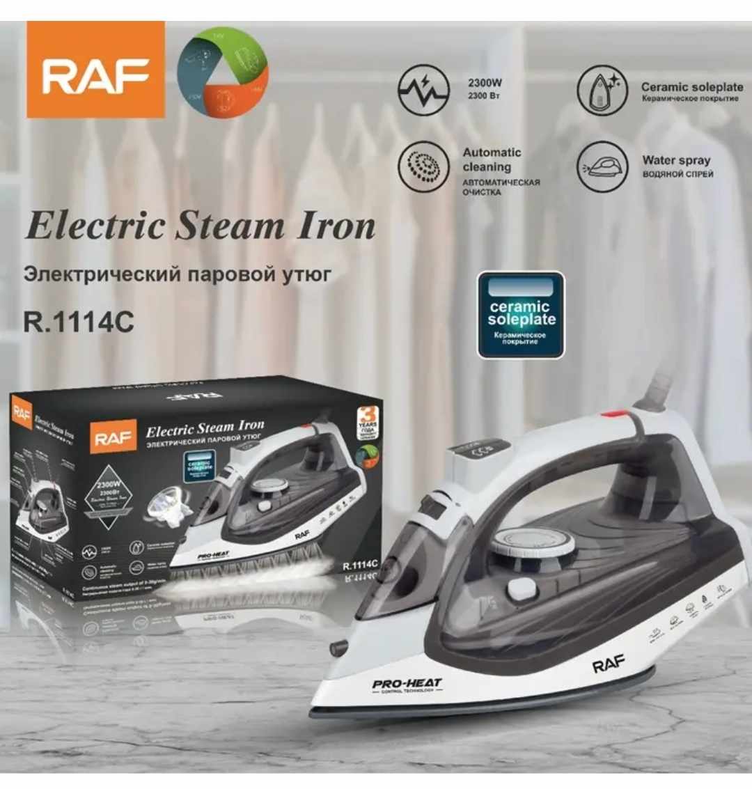 Plancha de Ropa a Vapor Eléctrica Antiadherente Portátil de 2600W