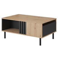 Mesa de Centro Moderna Iraní color Negro/Macadamia TU MESITA