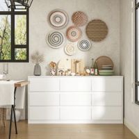 Cómoda Larga Paracas 9 cajones color Blanco TU MESITA