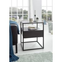Mesa Lateral tipo Industrial Benfica color Negro TU MESITA