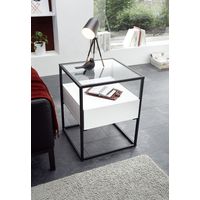 Mesa Lateral tipo Industrial Benfica color Blanco TU MESITA