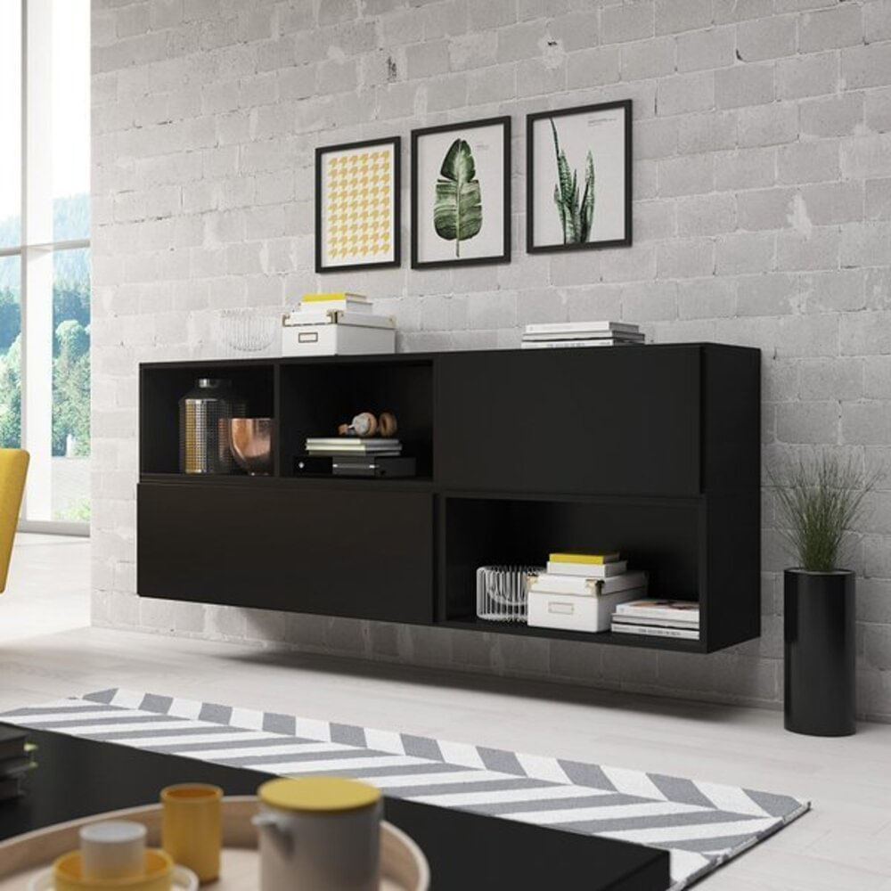 Aparador Flotante Maverick color Negro TU MESITA