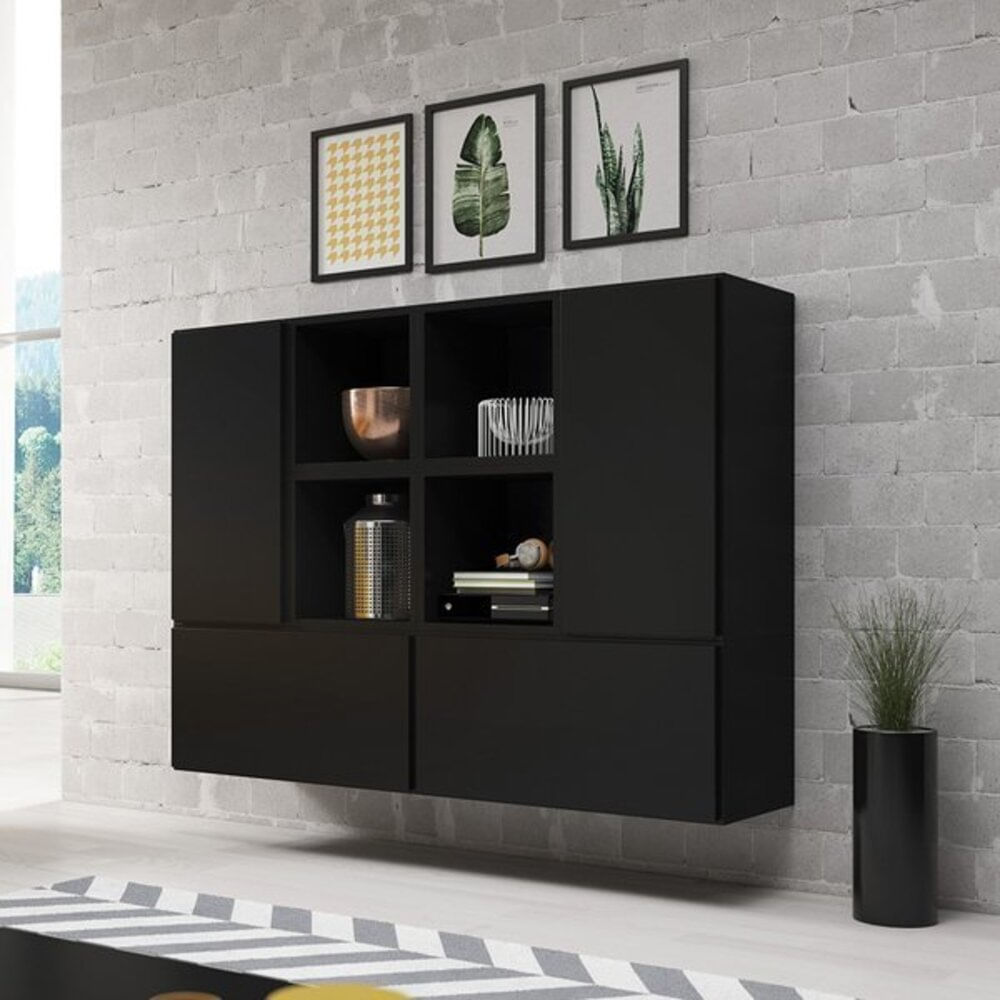 Vitrina Flotante Dynamo color Negro TU MESITA