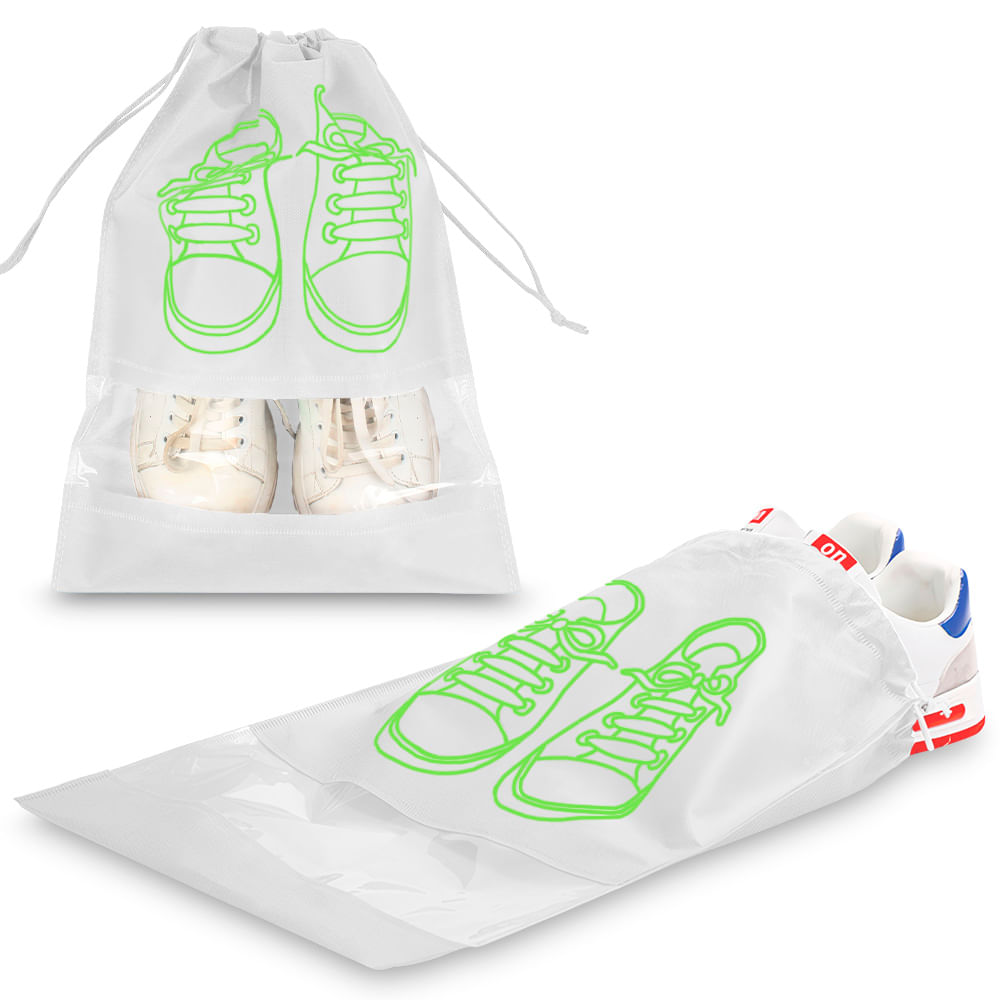 Bolsa Organizador Protector de Zapatos para Viaje Blanco BZ3