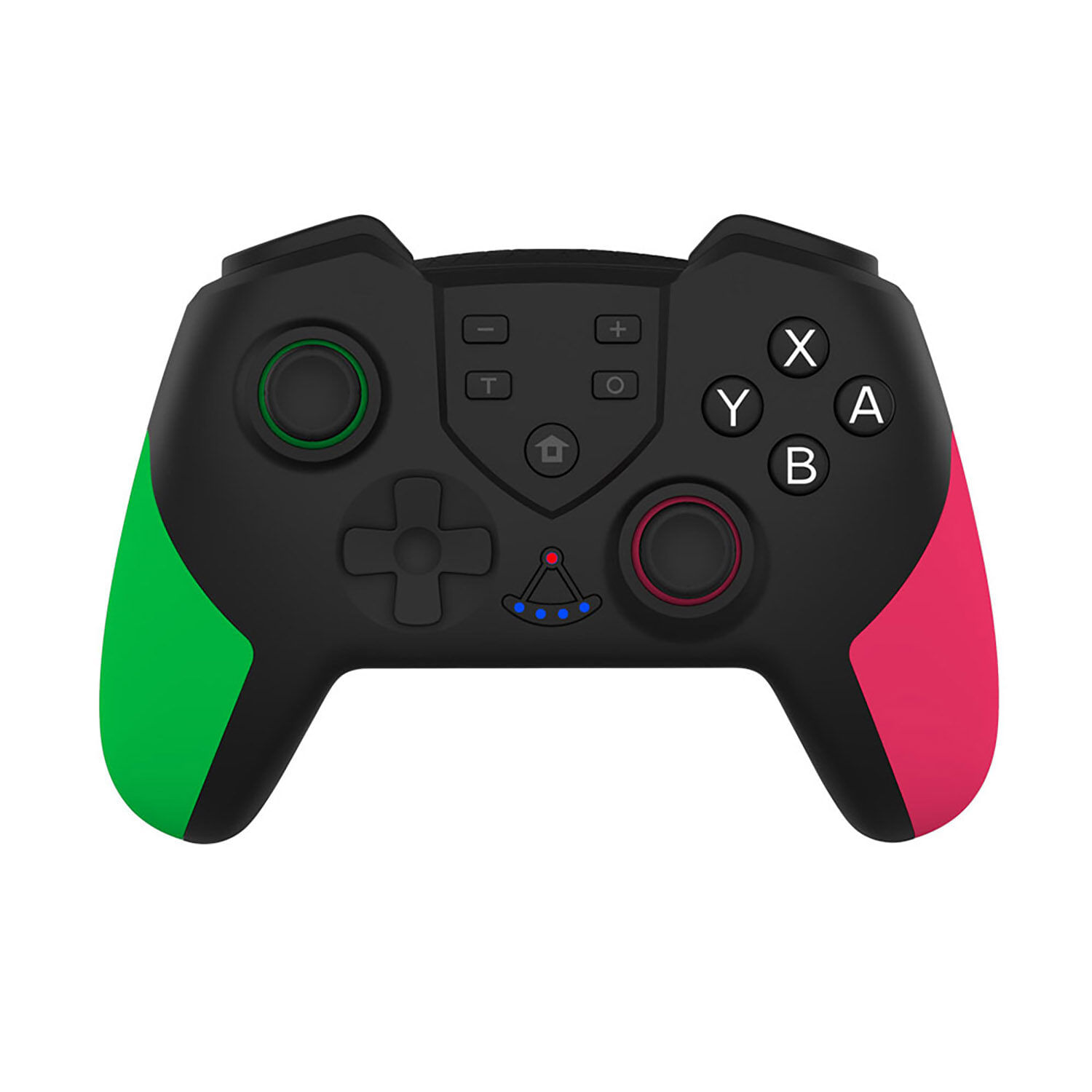 Gamepad Inalámbrico BT con Función de Vibración de Doble Motor Función de Giroscopio Verde Rosa