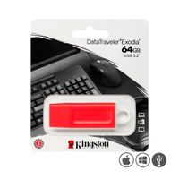 Memoria USB 3.2 Kingston Exodia 64GB  KCU2G647GR Rojo