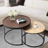 Set de Mesas de Centro Industrial Loki Caramelo  Duna Coricha Home