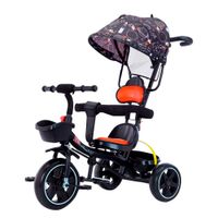 Triciclo Negro Multifunción con Sombrilla Infantil