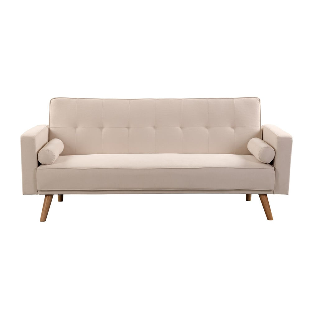 Sofá Cama Pazart Muebles Futón Lucie Beige Claro