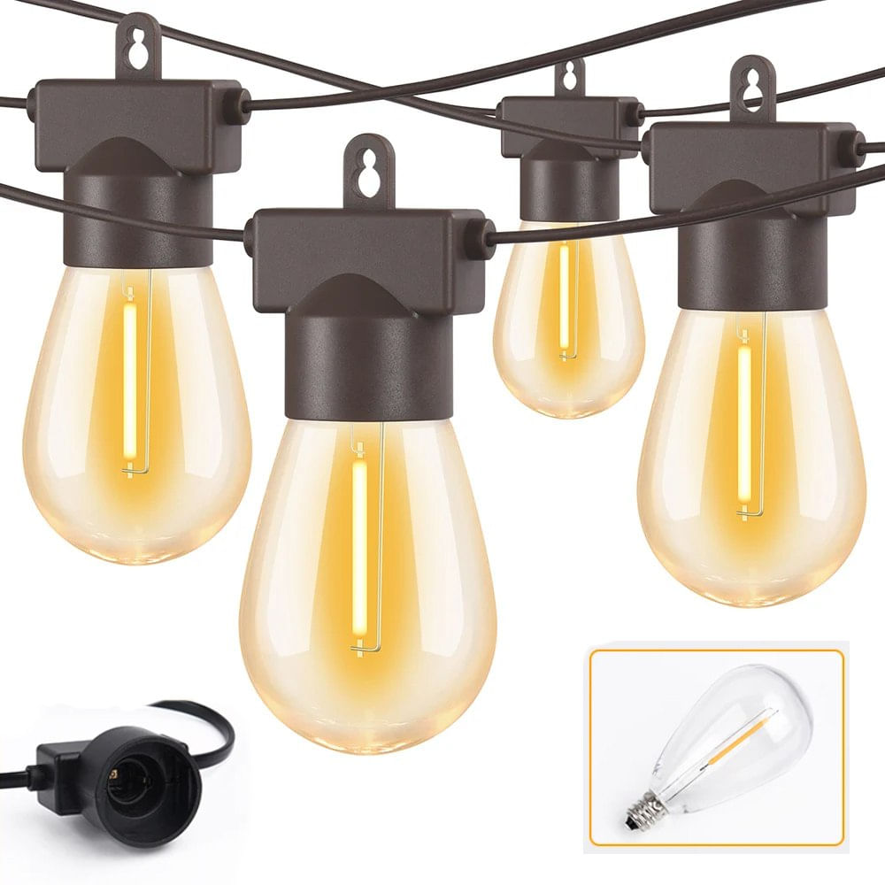 Guirnalda 15 Bombillas 15 Metros LED Vintage Jardin Fiestas Exterior