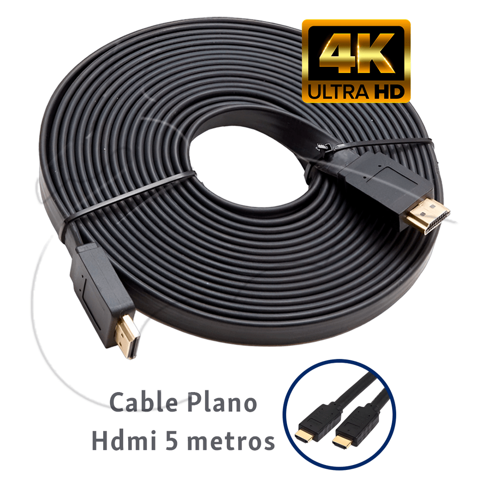 Cable Hdmi 5 Metros Plano Ultra Hd 1920 * 1080