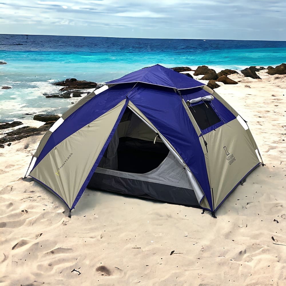 Carpa Camping Nat Geo Fiordland 4 Personas Azul/Beige National Geographic
