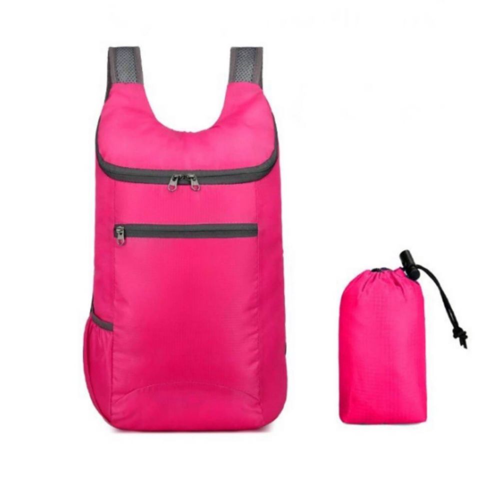 Mochila Impermeable Plegable Cool Bags Rosado