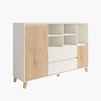 Aparador Moderno Chiara 2 puertas 2 cajones TU MESITA color Blanco/Duna