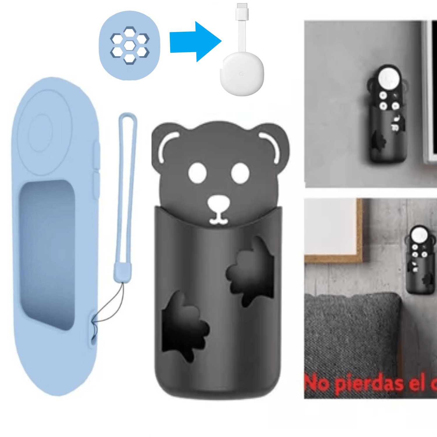 Funda Sikai Completa para Control Chromecast Google Tv + Portacontrol