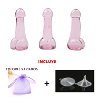 Pack de 3 Copas de Vidrio Pennys Divertidas Pennnys para Fiestas Rosa