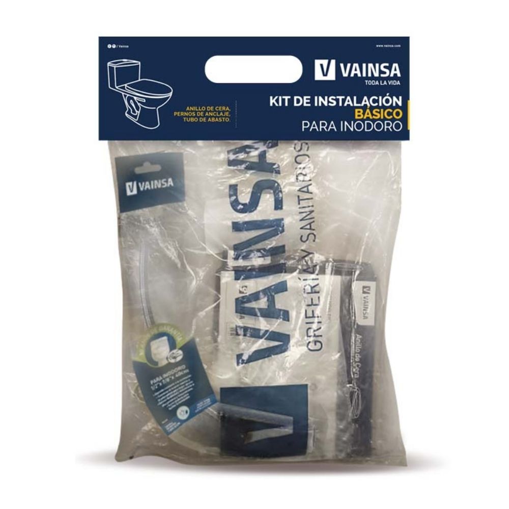 Kit de Instalación Básico para Inodoro Vainsa Blanco