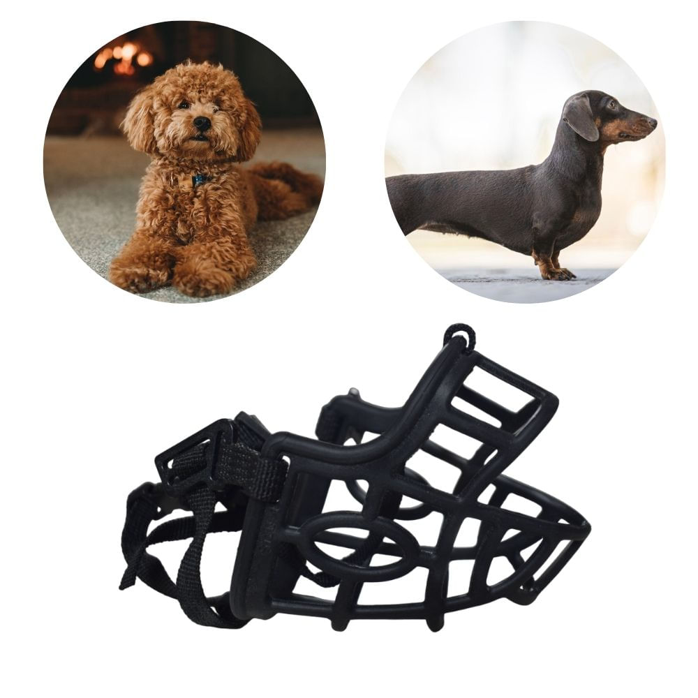 Bozal de Silicona  Flexible Regulable (No Daña Carita de Perro) Talla 1