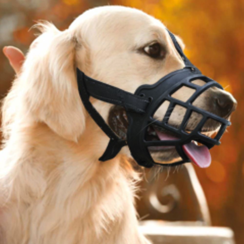 Bozal de Silicona  Flexible Regulable (No Daña Carita de Perro) Talla 2